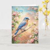 Niedliche Geburtstagskarte des Türkischen Vogels Karte (Gelbe Blume)