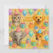 Niedliche Geburtstagskarte eines Babys. Feiertagskarte (Vorderseite)