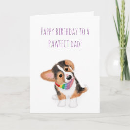 Niedliche Geburtstagskarte eines Corgis vom Hund Karte