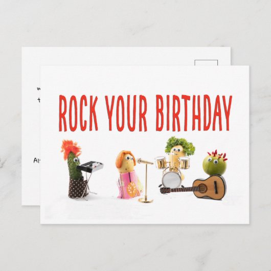 Niedliche Geburtstagskarte für Vegetarier Postkarte (Vorne/Hinten)