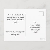 Niedliche Geburtstagskarte für Vegetarier Postkarte (Rückseite)