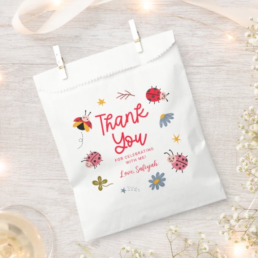 Niedliche Geburtstagspartei Ladybug Geschenktütchen (Ausgeschnitten)