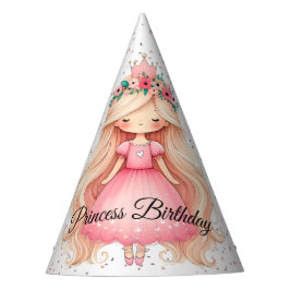 Niedliche Geburtstagspartei von Watercolor Pink Pr Partyhütchen