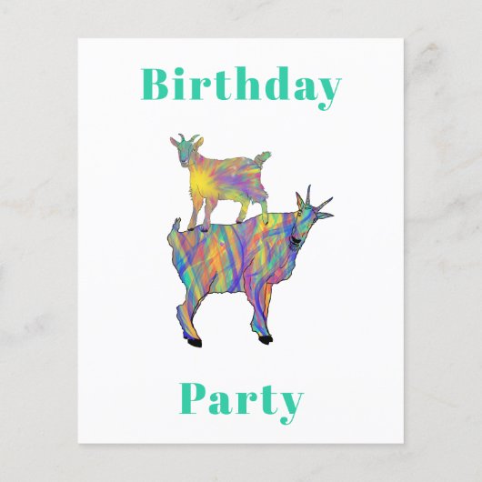 Niedliche Geburtstagsparty (Rückseite)