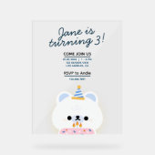 Niedliche Geburtstagsparty Acrylschild (Vorderseite)