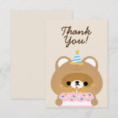 Niedliche Geburtstagsparty Dankeskarte (Vorne/Hinten)