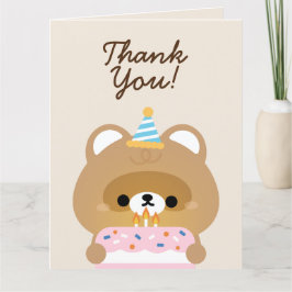 Niedliche Geburtstagsparty Dankeskarte