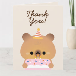 Niedliche Geburtstagsparty Dankeskarte