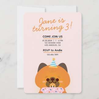 Niedliche Geburtstagsparty Einladung