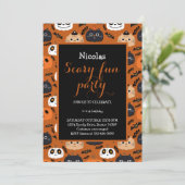 Niedliche Geburtstagsparty Einladung (Stehend Vorderseite)