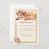 Niedliche Geburtstagsparty Einladung (Vorne/Hinten)