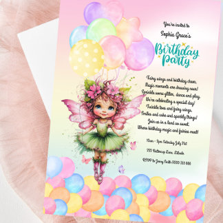 Niedliche Geburtstagsparty Einladung - Gartengarte