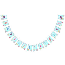 Niedliche Geburtstagsparty für Haie Wimpelkette