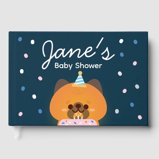 Niedliche Geburtstagsparty Gästebuch (Vorderseite)