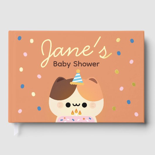 Niedliche Geburtstagsparty Gästebuch (Vorderseite)