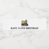 Niedliche Geburtstagsparty Halloween Wasserflaschenetikett (Einzelnes Label)