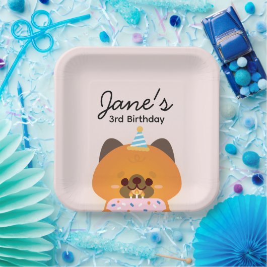 Niedliche Geburtstagsparty Pappteller (Party)