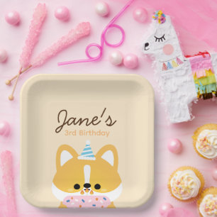 Niedliche Geburtstagsparty Pappteller