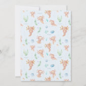 Niedliche Geburtstagsparty von Axolotl Einladung (Rückseite)