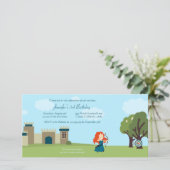 Niedliche Geburtstagsparty von Prinzessinnen (Stehend Vorderseite)