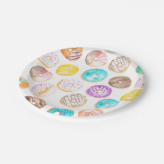 Niedliche Geburtstagszeitung Pappteller (Schrägansicht)