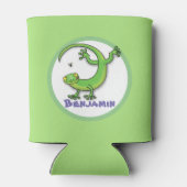 Niedliche Gecko-Eidechse mit Bug-Cartoon Dosenkühler (Rückseite)