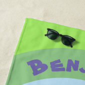 Niedliche Gecko-Eidechse mit Bug-Cartoon Strandtuch (Beispiel)