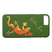 Niedliche Gecko-Eidechsenkunst Case-Mate iPhone Hülle (Rückseite (Horizontal))