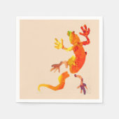 Niedliche Gecko-Natur Öko lizard Picknick Serviette (Vorderseite)