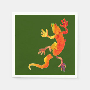 Niedliche Gecko-Natur Öko lizard Picknick Serviette