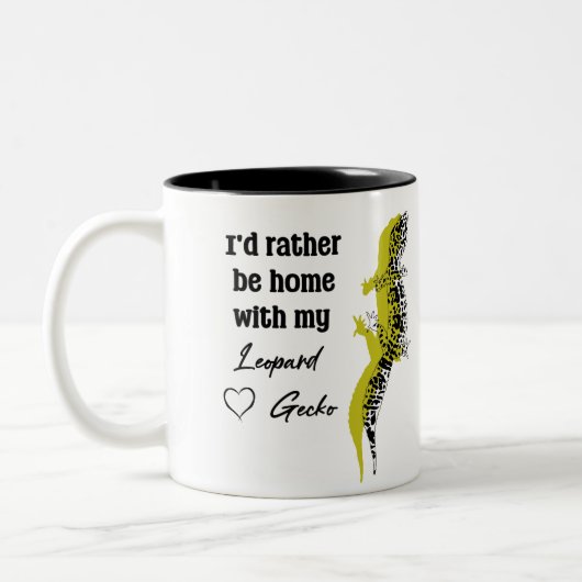 Niedliche Gecko-Tasse Zweifarbige Tasse (Links)