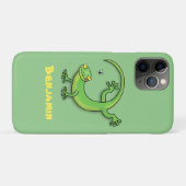 Niedliche Geckogrün-Grüße mit Bug-Cartoon Case-Mate iPhone Hülle (Rückseite (Horizontal))