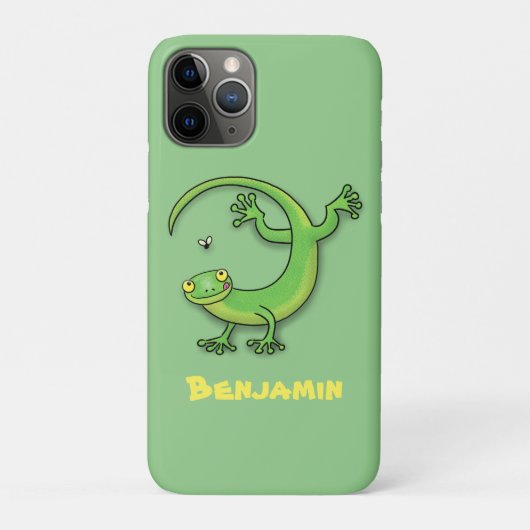 Niedliche Geckogrün-Grüße mit Bug-Cartoon Case-Mate iPhone Hülle (Rückseite)