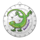 Niedliche Geckogrün-Grüße mit Bug-Cartoon Dartscheibe (vorne)