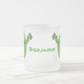 Niedliche Geckogrün-Grüße mit Bug-Cartoon Mattglastasse (Mittel)