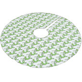 Niedliche Geckogrün-Grüße mit Bug-Cartoon Polyester Weihnachtsbaumdecke (Schrägansicht)