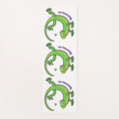 Niedliche Geckogrün-Grüße mit Bug-Cartoon Yogamatte (Vorderseite)