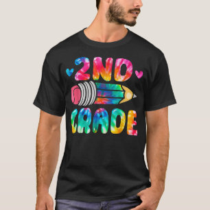 Niedliche Gefärbte Krawatte Funny Second Grade Hap T-Shirt