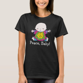 Niedliche Gefärbte Krawatte Hippie Peace Baby T-Shirt
