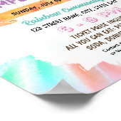 Niedliche Gefärbte Krawatte Hippie-Thema Flyer Poster (Ecke)