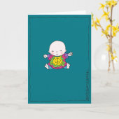 Niedliche Gefärbte Krawatte Peace Baby "Hippie Bir Karte (Gelbe Blume)