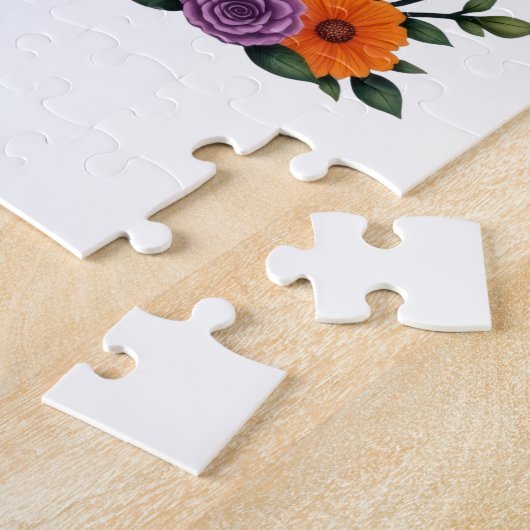 Niedliche Geister Blume Pumpkins Fledermäuse Hallo Puzzle (Seite)