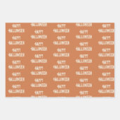 Niedliche Geister Herbstfarben Halloween Geschenkpapier Set (Vorderseite 3)