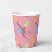 Niedliche Geister in Rosa, Halloween Pappbecher (Rückseite)