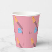 Niedliche Geister in Rosa, Halloween Pappbecher (Rechts)