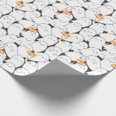 Niedliche Geister mit Booflaggen Geschenkpapier (Ecke)