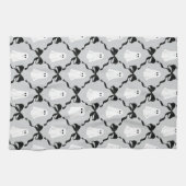 Niedliche Geister mit Coquette Black Bows Hallowee Geschirrtuch (Horizontal)