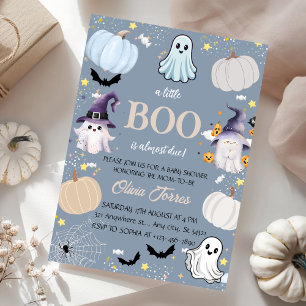 Niedliche Geister, Pumpkins, Bonbons, Halloween-Ki Einladung