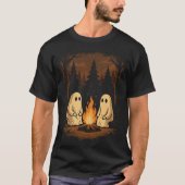 Niedliche Geister rund um das Campfire Halloween T-Shirt (Vorderseite)