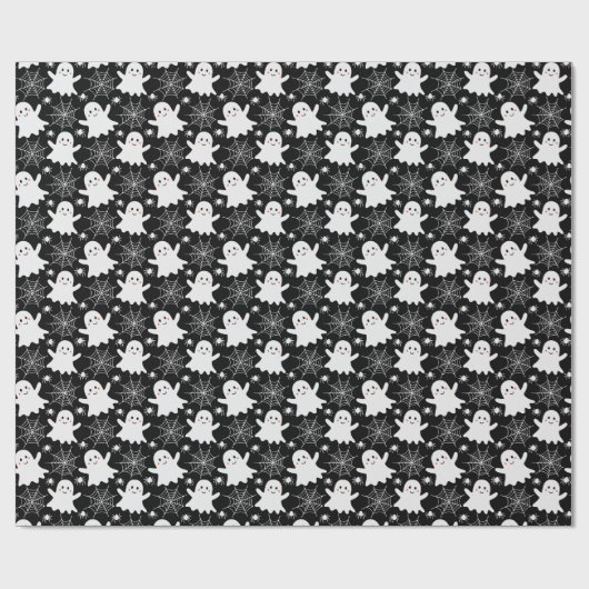Niedliche Geister | Spinnen | Spider Webs Hallowee Geschenkpapier (Flach)